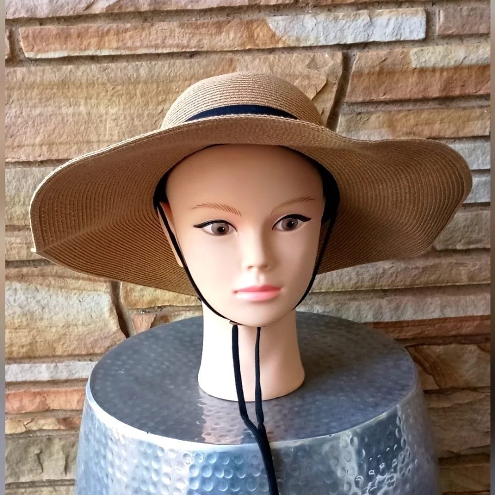 FURTALK Womens Beach Sun Hat UPF50 Travel Foldable Brim_M/L